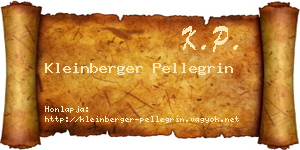 Kleinberger Pellegrin névjegykártya